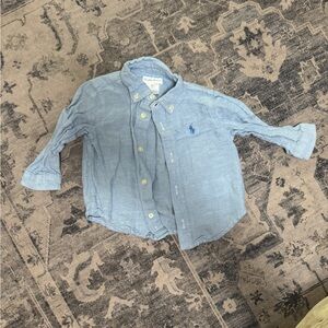 Ralph Lauren Baby 6month Blue Button-Up Shirt